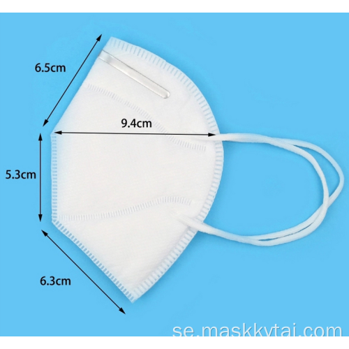 Enkel medicinsk kn95 öronögel ansiktsmask